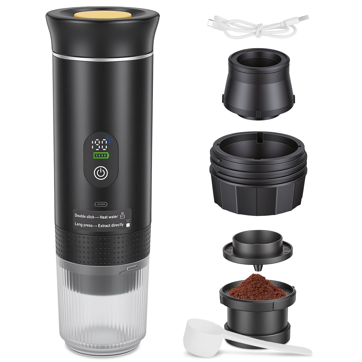 Portable 3-in-1 Cordless Espresso Machine